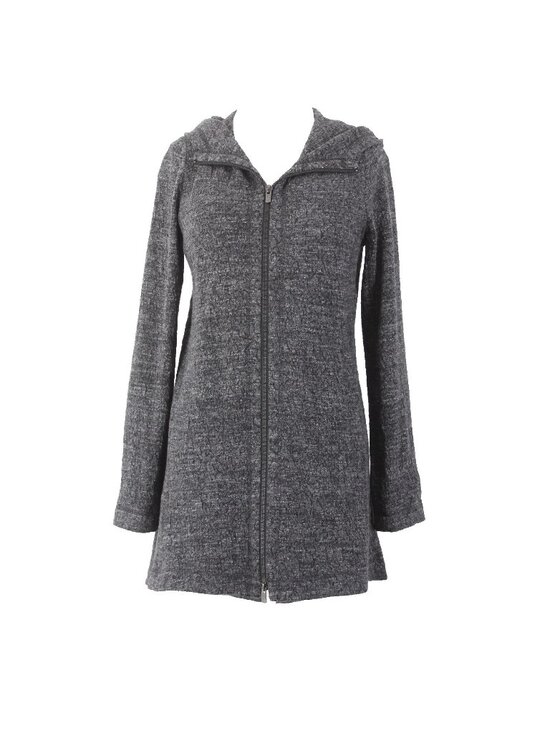 Eileen Fisher Jackets & Blazers - Eileen Fisher Jacket Sz XS Charcoal Black Zipper Pockets Stretch Cotton Poly